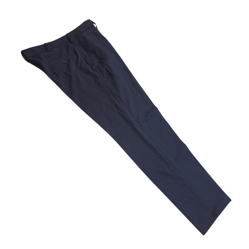 Haggar Mens Dress Pants Navy Blue Cool Right Performance Flex Straight 38x34 - Picture 5 of 9